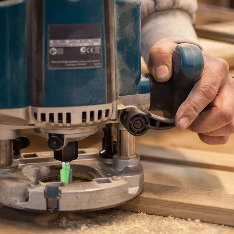 Bottom Cleaning Router Bit 1/4" Shank 25/64" x 25/32" Cut Carbide Tipped