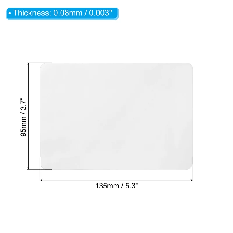 100Pcs Transparent Thermal Laminating Pouches 3 Mil 5.3"x3.7