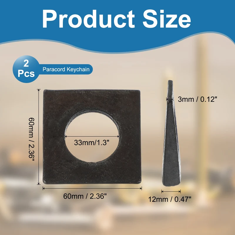 2 Pcs M30 Beveled Square Washers Thickness 3 to 12mm Wedge Washers Black