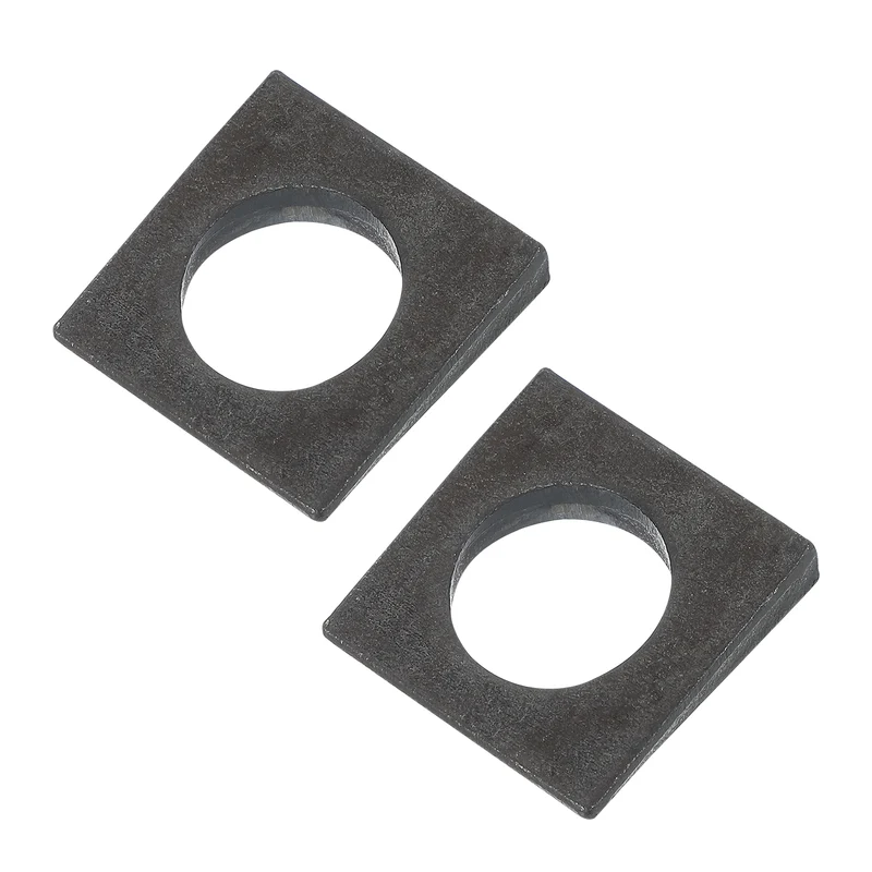 2 Pcs M22 Beveled Square Washers Thickness 3 to 9mm Wedge Washers Black