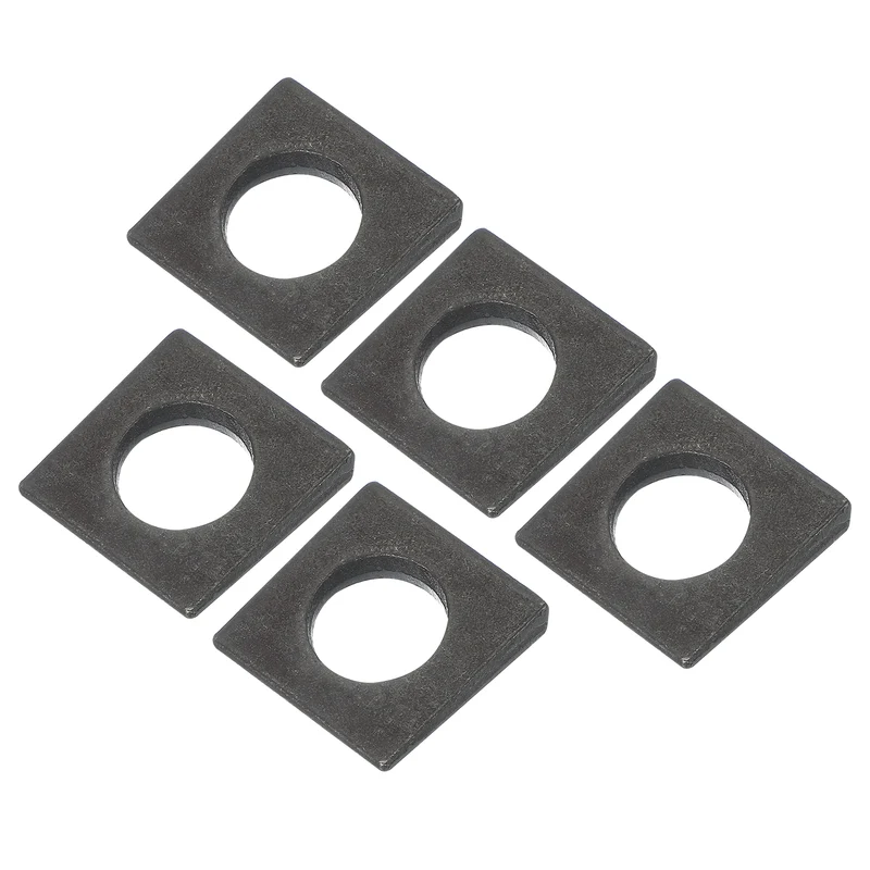 5 Pcs M20 Beveled Square Washers Thickness 3 to 9.7mm Wedge Washers Black