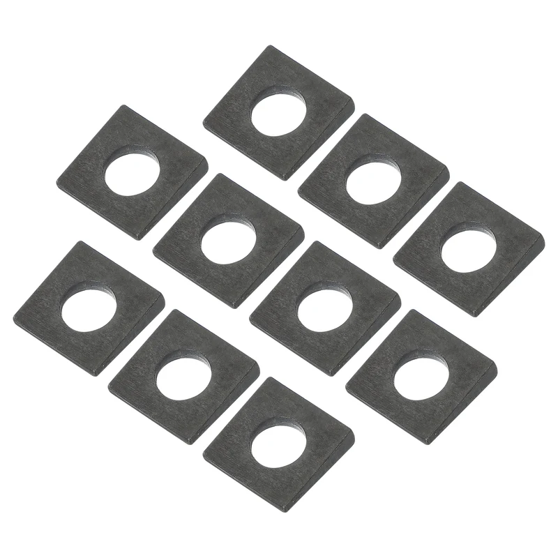 20 Pcs M12 Beveled Square Washers Thickness 2 to 6.1mm Wedge Washers Black