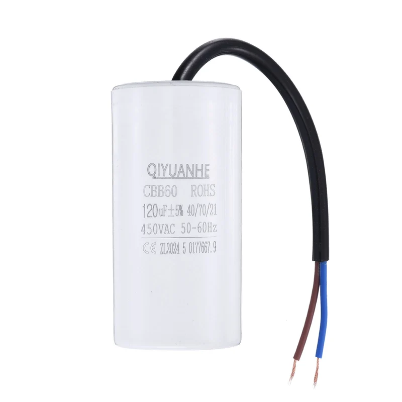 CBB60 120uf Running Capacitor 450VAC 50/60Hz 100x50mm
