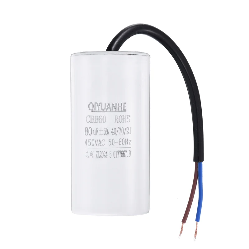 CBB60 80uf Running Capacitor 450VAC 50/60Hz 100x50mm