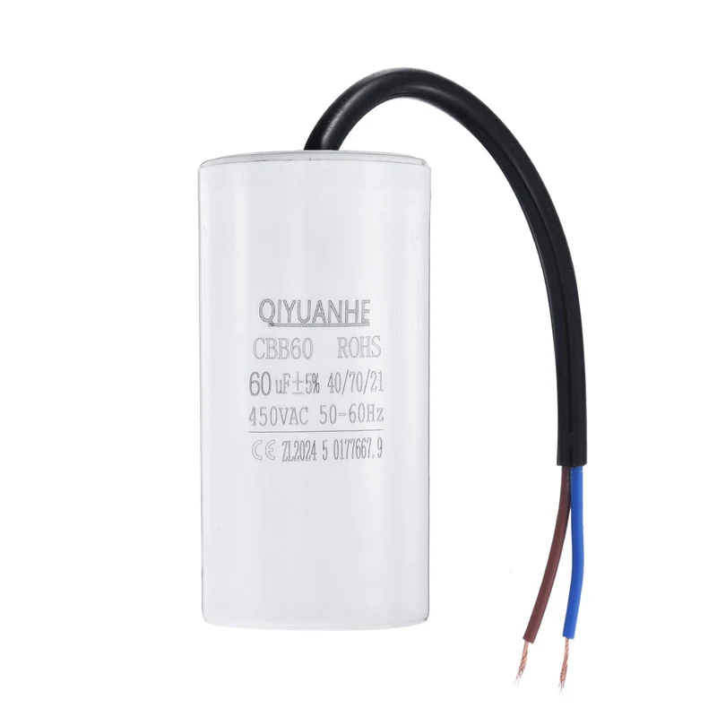 CBB60 60uf Running Capacitor 450VAC 50/60Hz 100x50mm