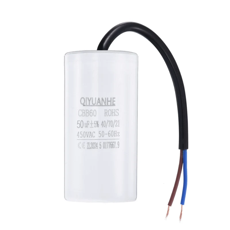 CBB60 50uf Running Capacitor 450VAC 50/60Hz 100x50mm