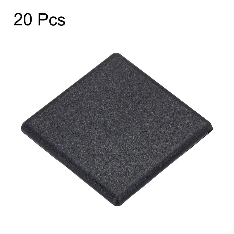 Standard Plastic Square Aluminum Extrusion End Caps Black 50x50mm 20pcs