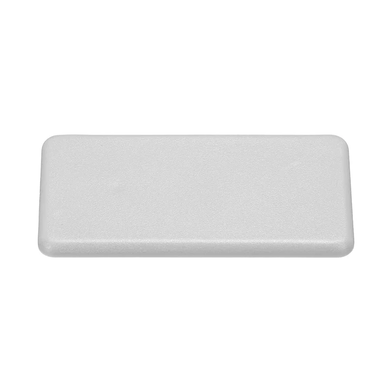 Standard Plastic Rectangle Aluminum Extrusion End Cap Gray White 40x80mm 12pcs