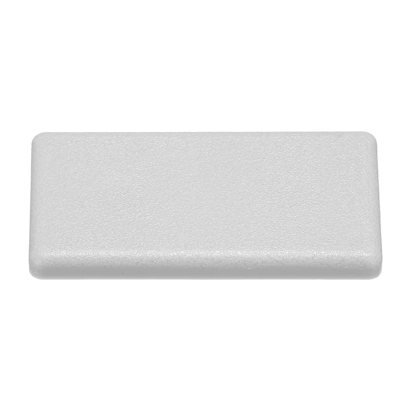 Standard Plastic Rectangle Aluminum Extrusion End Cap Gray White 20x40mm 12pcs