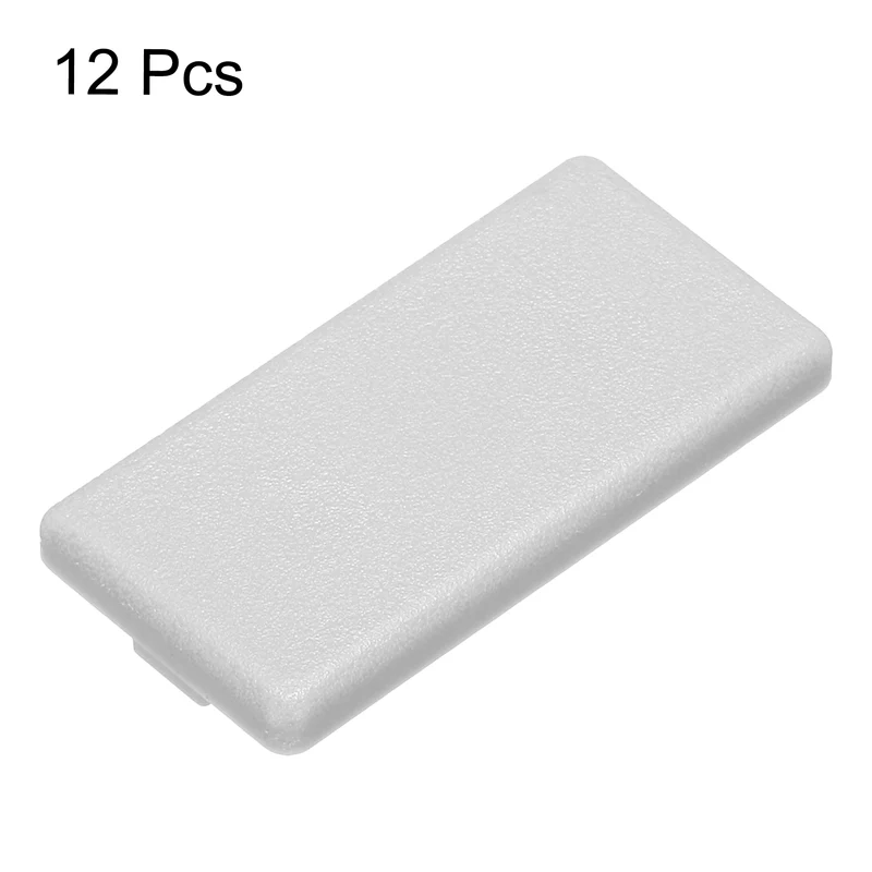 Standard Plastic Rectangle Aluminum Extrusion End Cap Gray White 20x40mm 12pcs