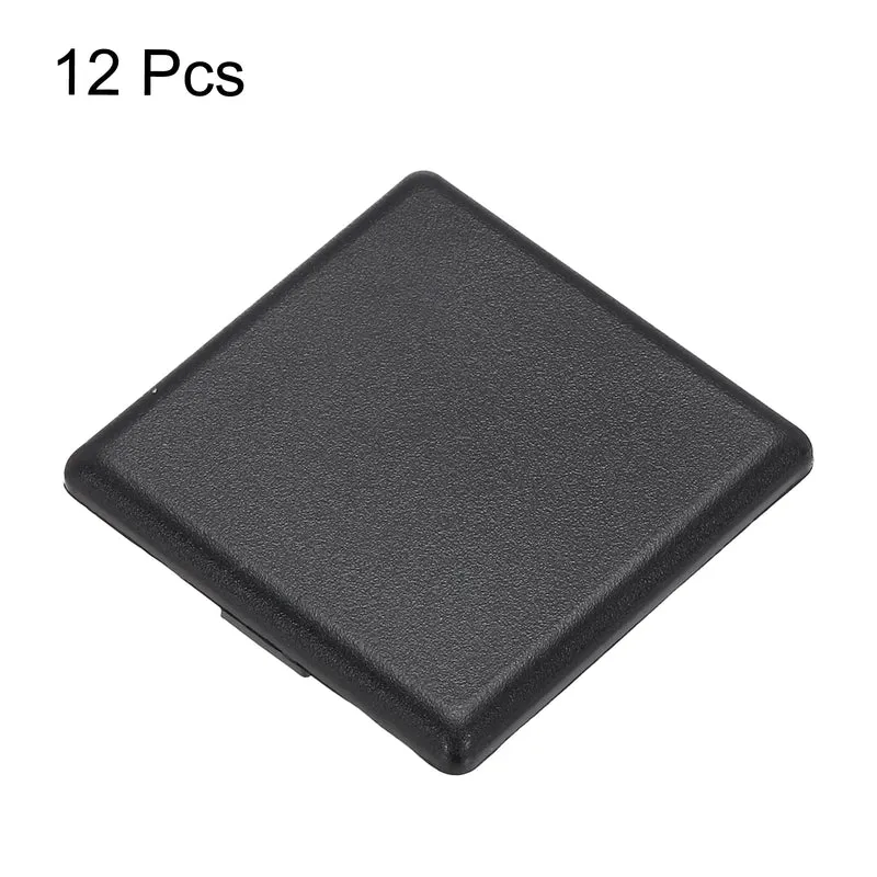 Standard Plastic Square Aluminum Extrusion End Cap Black 45x45mm 12pcs
