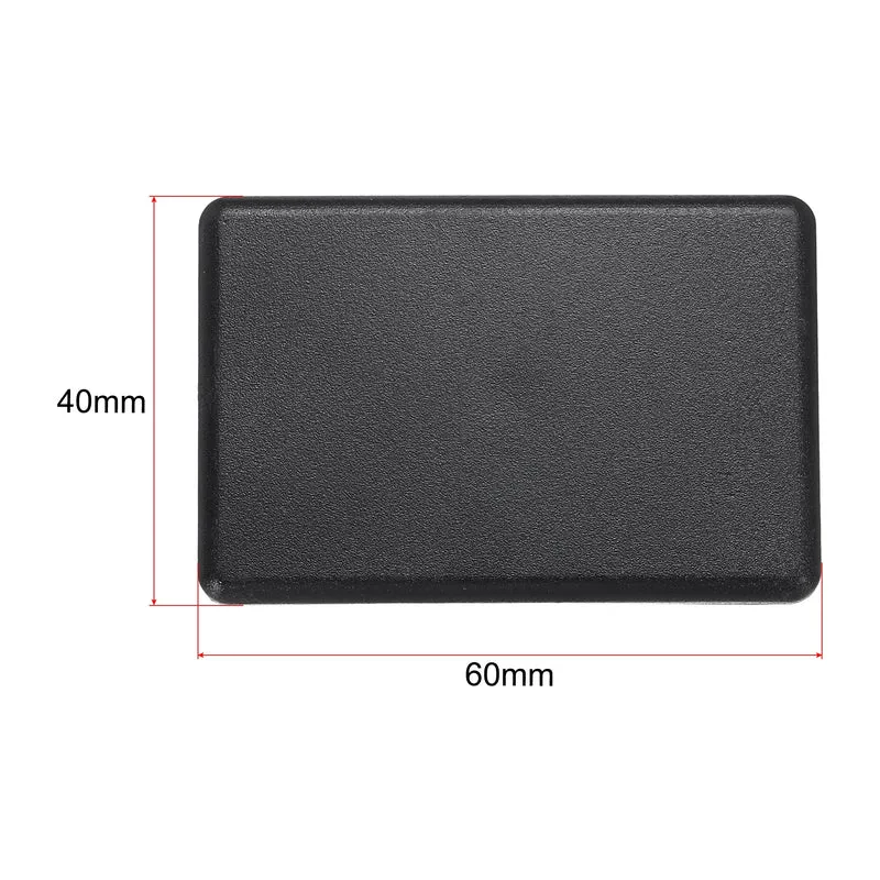 12 x Standard Plastic Rectangle Aluminum Extrusion End Cap Black 40x60mm