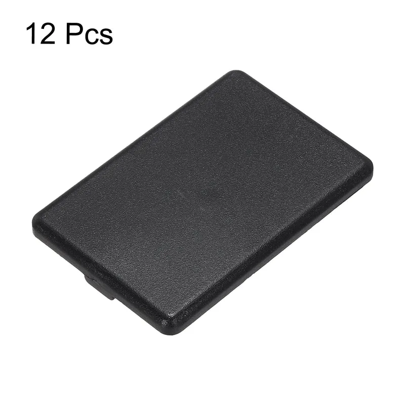 12 x Standard Plastic Rectangle Aluminum Extrusion End Cap Black 40x60mm