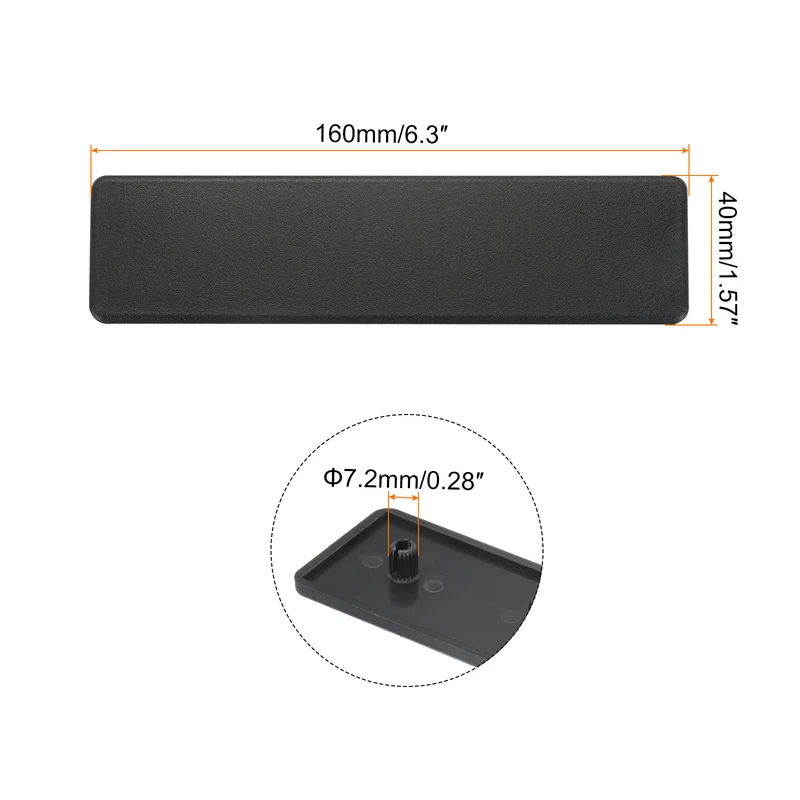 10Pcs Standard Plastic Rectangle Aluminum Extrusion End Cap Black 160x40mm