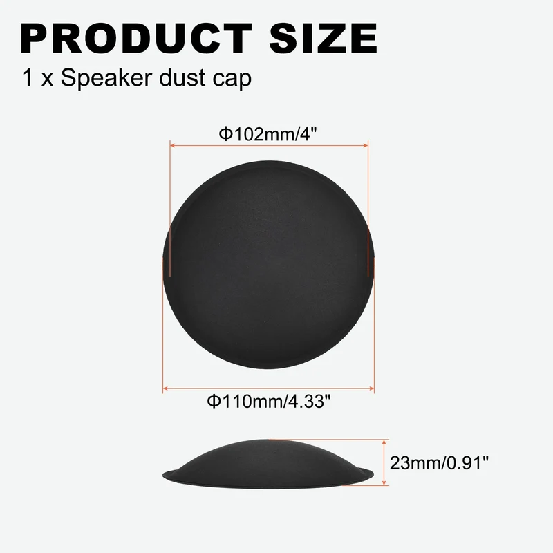 Speaker Dust Cap 110mm/4.33" Outer Diameter Subwoofer Paper Cap