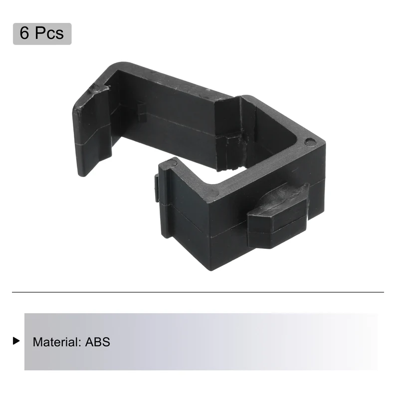 6Pcs Single Slot Flat Cable Clamp 20mm Hole Dia ABS for 30 Series