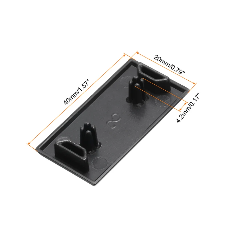 6Pcs slot 4.2mm Hole Dia EU Standard Aluminum Profile End Cap 20x40mm