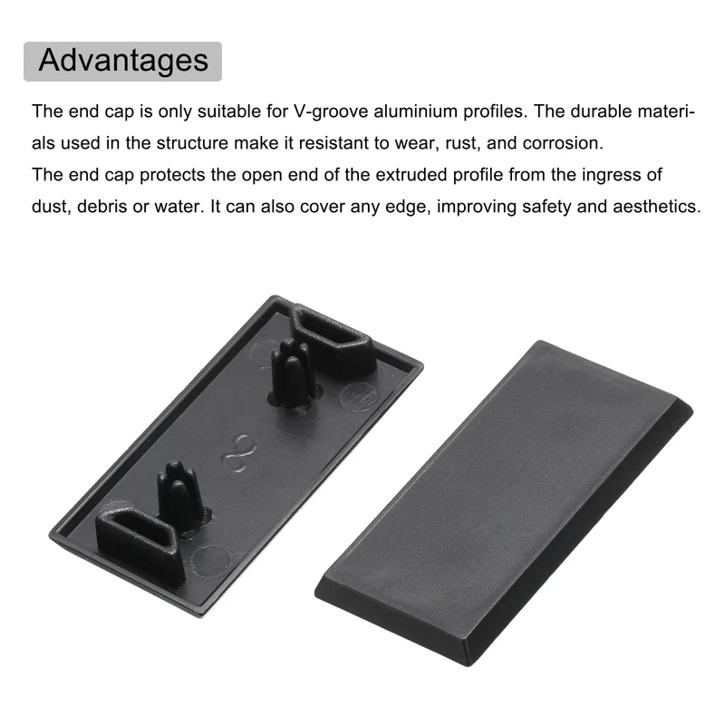 6Pcs slot 4.2mm Hole Dia EU Standard Aluminum Profile End Cap 20x40mm
