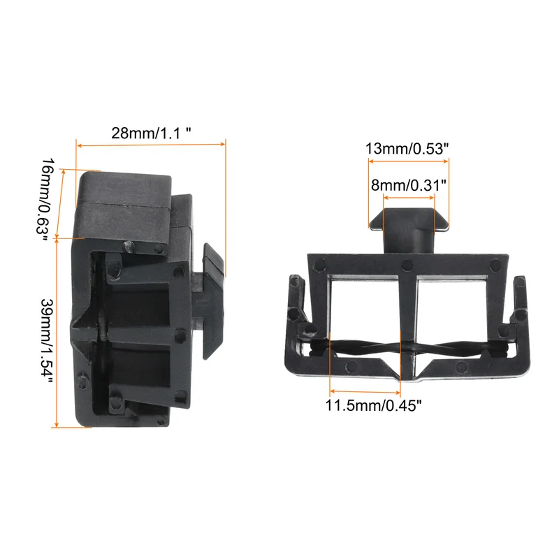 4Pcs Dual Slot Flat Cable Clamp 8, 13mm Mount Slot Width Wire Holder ABS for 40 Series European Standard Aluminum Extrusion