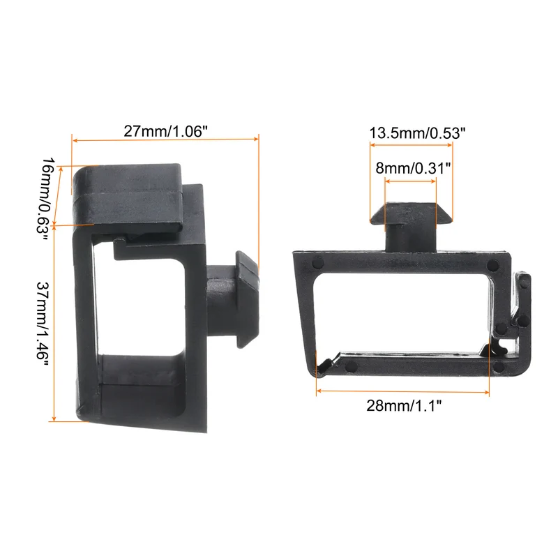 4Pcs Single Slot Flat Cable Clamp 8, 13mm Mount Slot 40 Series European Standard