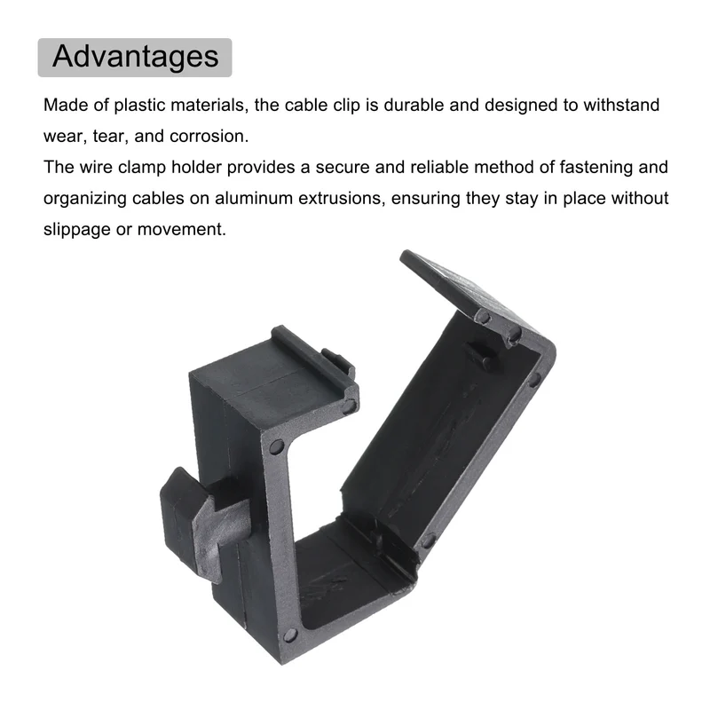 4Pcs Single Slot Flat Cable Clamp 8, 13mm Mount Slot 40 Series European Standard