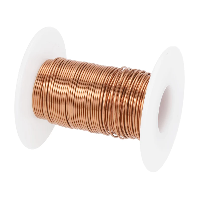 0.9mm Magnet Wire 30ft Enameled Magnet Winding Copper Wire 50g,Brown