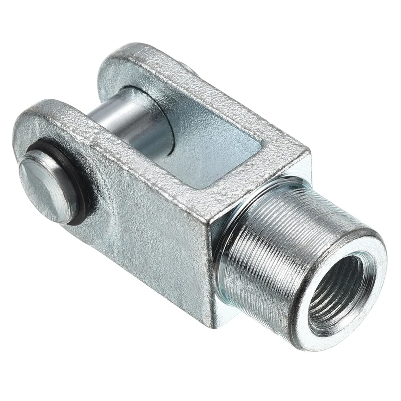 M16x1.5 Air Cylinder Rod Clevis End, 1 Pack Female Thread Y Connectors 78mm Length for Air Cylinder Foot Mounting Work, Silver