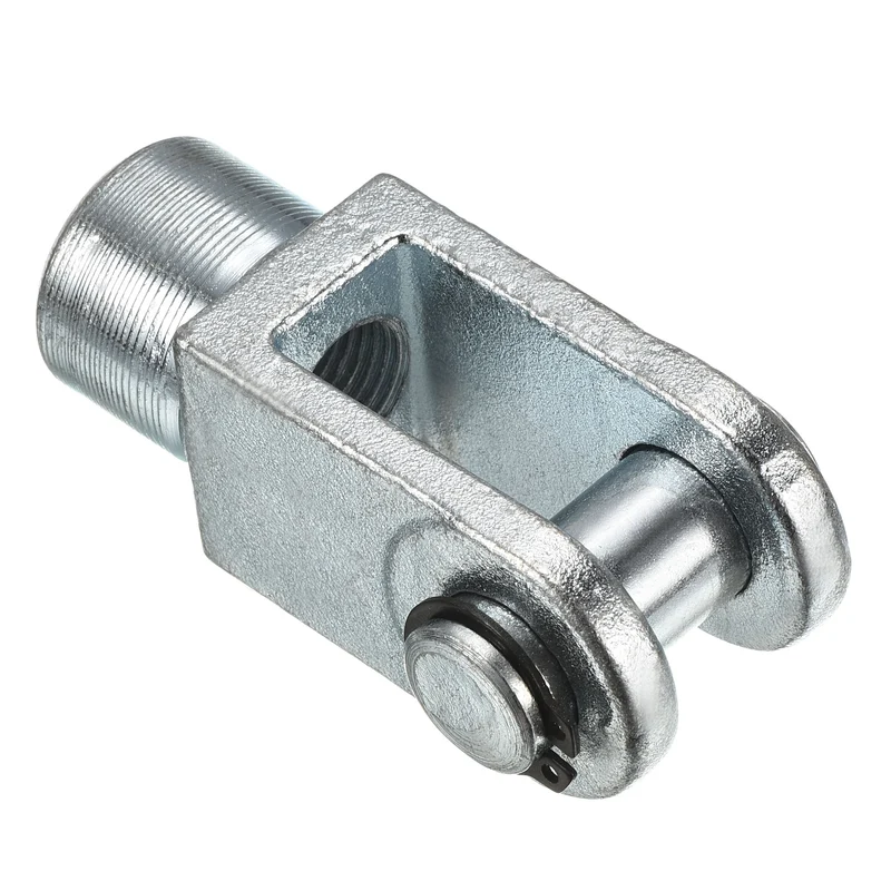 M16x1.5 Air Cylinder Rod Clevis End, 1 Pack Female Thread Y Connectors 78mm Length for Air Cylinder Foot Mounting Work, Silver
