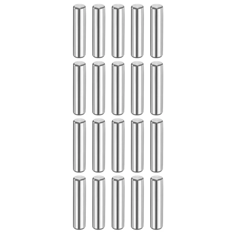 20 Pcs 6 mm x 25 mm Dowel Pins 316L Stainless Steel Shelf Support Peg Pin