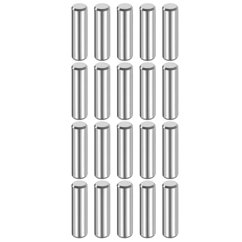 20Pcs 6mm x 20mm Dowel Pins 316L Stainless Steel Shelf Support Peg Pin