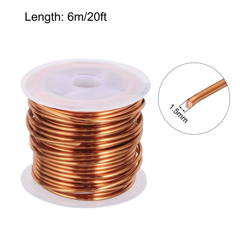 1.5mm Magnet Wire 20ft Enameled Copper Wire Enameled Magnet Winding Wire 100g