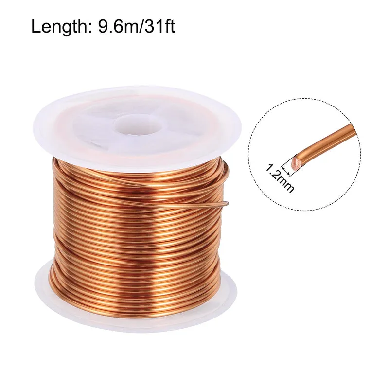 1.2mm Magnet Wire 31ft Enameled Copper Wire Enameled Magnet Winding Wire 100g