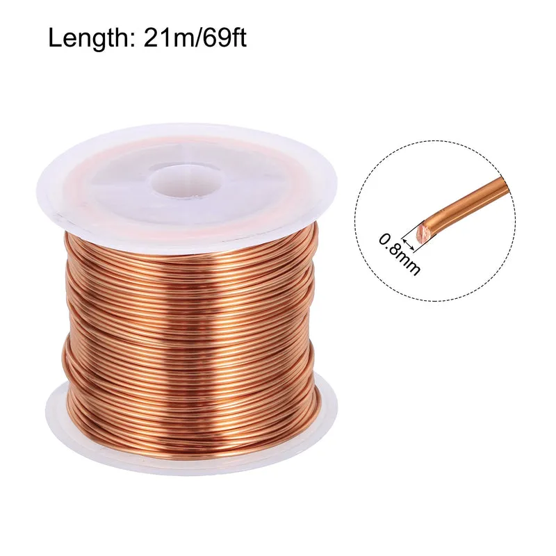 0.8mm Magnet Wire 69ft Enameled Copper Wire Enameled Magnet Winding Wire 100g