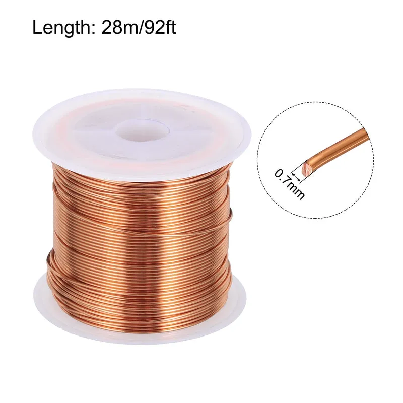 0.7mm Magnet Wire 92ft Enameled Copper Wire Enameled Magnet Winding Wire 100g