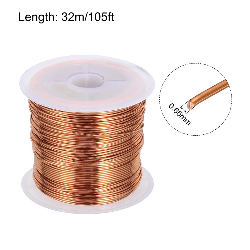 0.65mm Magnet Wire 105ft Enameled Copper Wire Enameled Magnet Winding Wire 100g