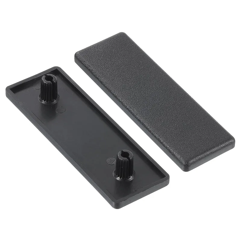 6Pcs Extruded End Cap Nylon 60x20mm 2060 Series European Black