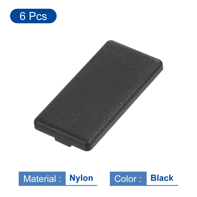 6Pcs Extruded End Cap Nylon 80x40mm 4080 Series European Black