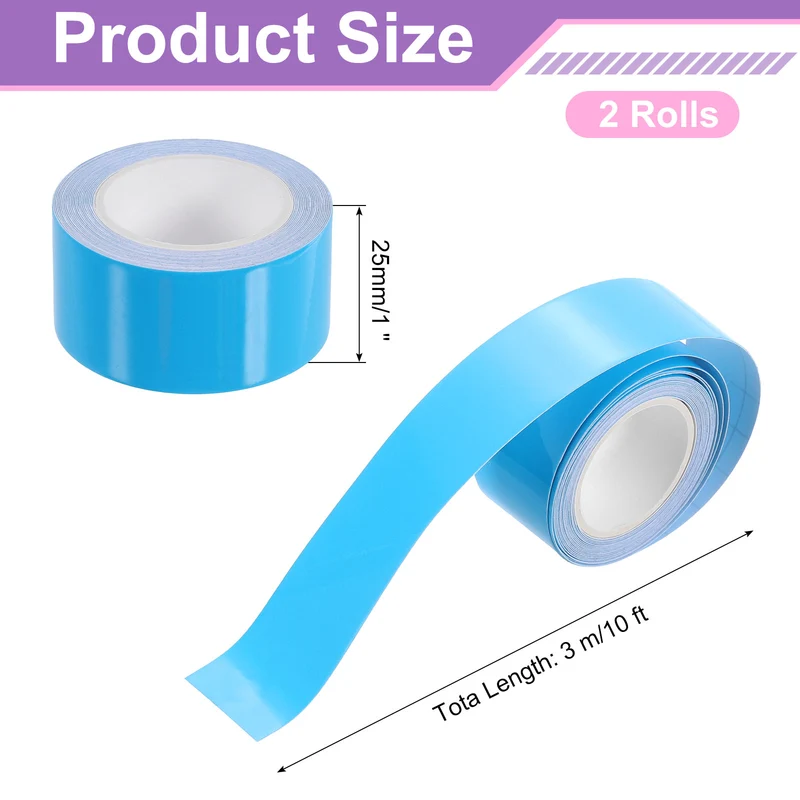 2 Rolls Glow in the Dark Tape 10ft x 1" Bright Sticker Tape, Blue