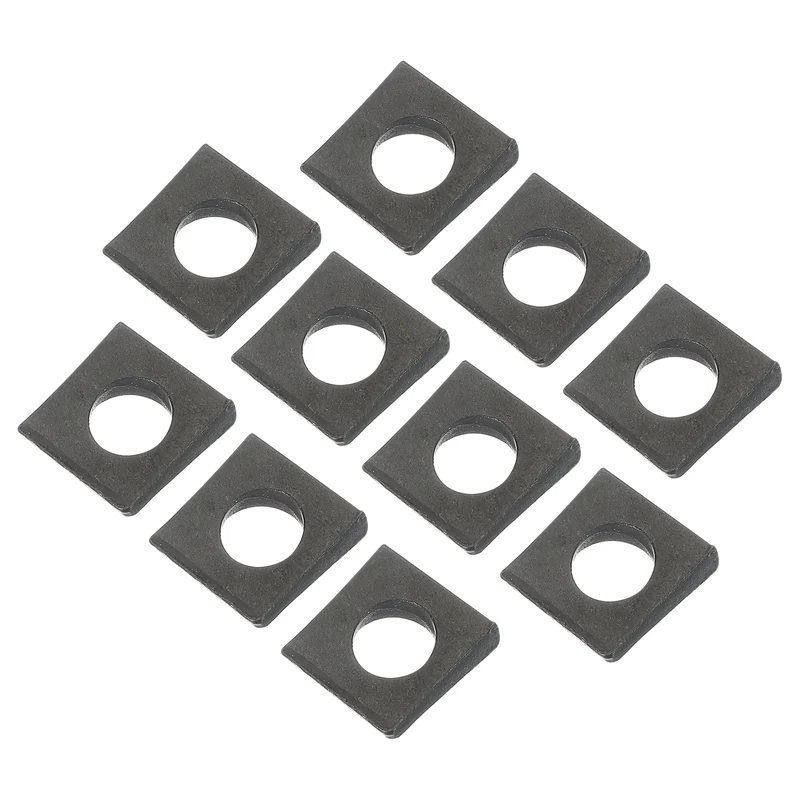 20 Pcs M8 Beveled Square Washers Thickness 2 to 4.6mm Wedge Washers Black