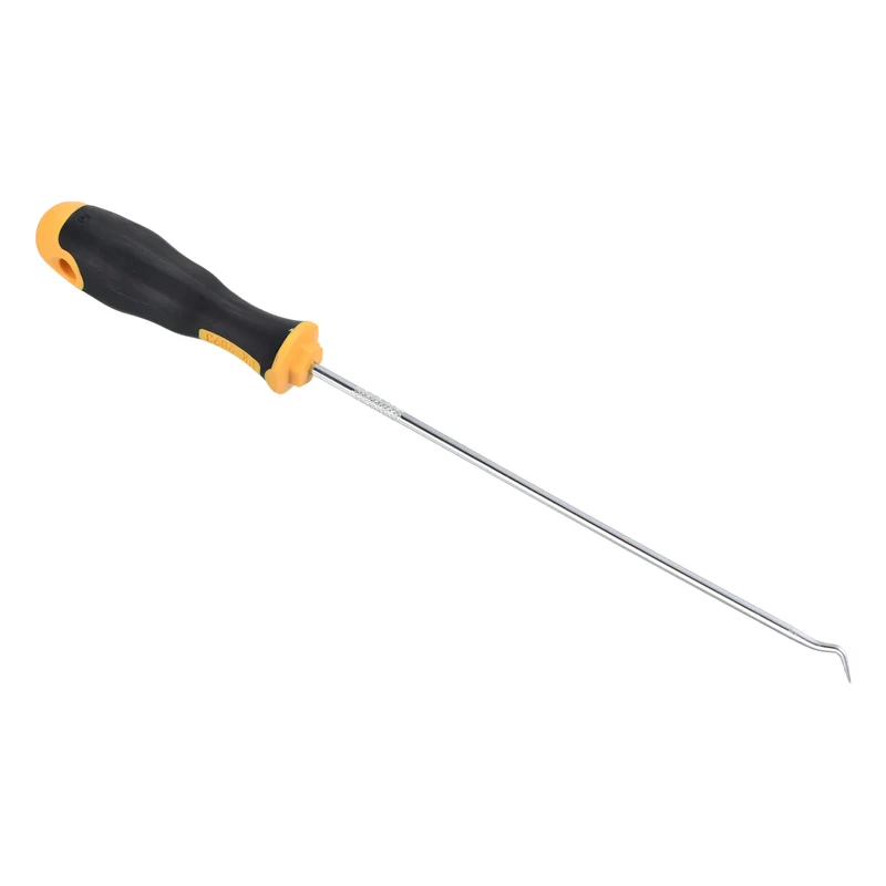 O-Ring 45 Degree Hook 250mm, Oil Seal Gasket Precision Screwdriver Puller Remover Removal Tool, Yellow