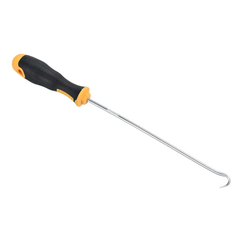 O-Ring 90 Degree Hook 250mm, Oil Seal Gasket Precision Screwdriver Puller Remover Removal Tool, Yellow