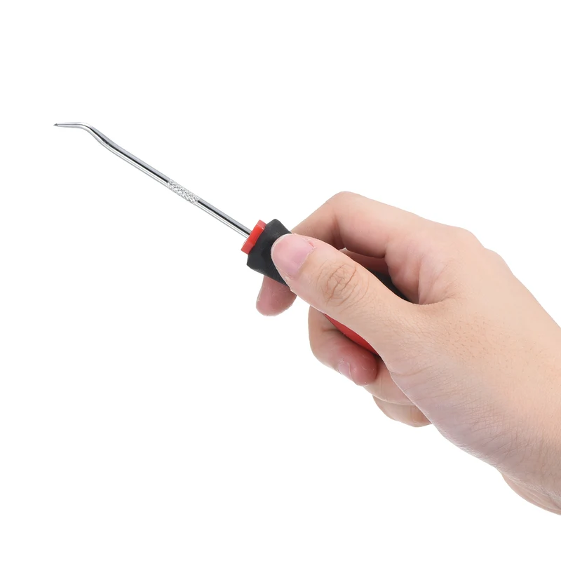 O-Ring 45 Degree Hook 150mm, 2 Pcs Oil Seal Gasket Precision Screwdriver Puller Remover Removal Tool, Red