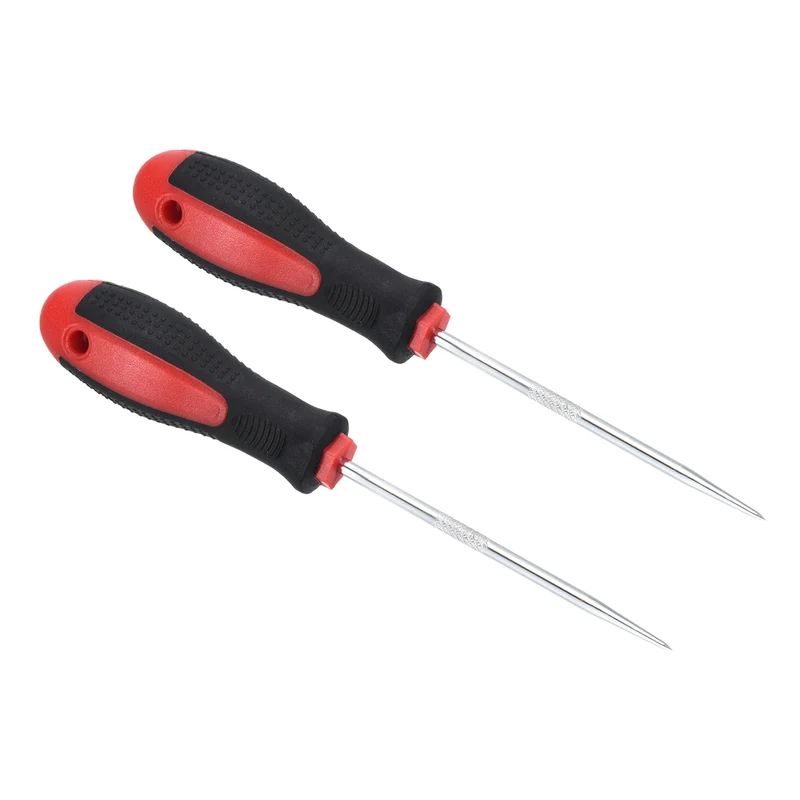 O-Ring Straight Pick 150mm, 2 Pcs Oil Seal Gasket Precision Screwdriver Puller Remover Removal Tool, Red