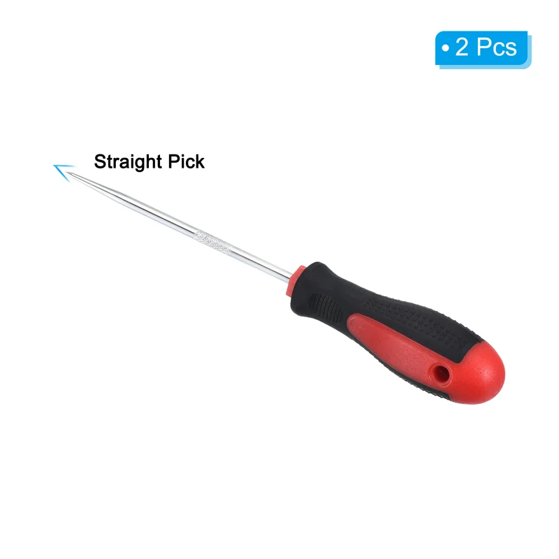 O-Ring Straight Pick 150mm, 2 Pcs Oil Seal Gasket Precision Screwdriver Puller Remover Removal Tool, Red