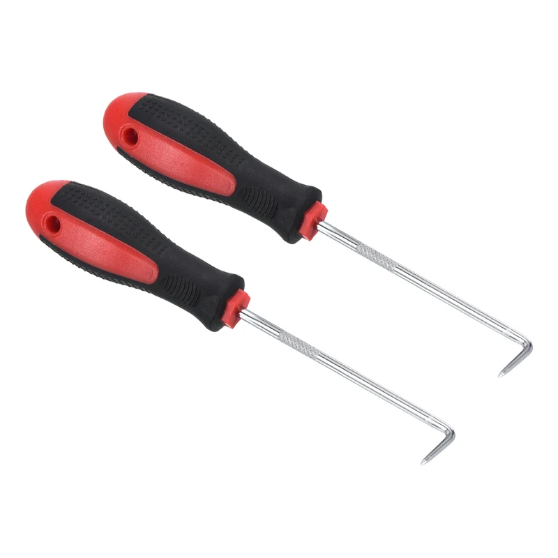 O-Ring 90 Degree Pick 150mm, 2 Pcs Oil Seal Gasket Precision Screwdriver Puller Remover Removal Tool, Red