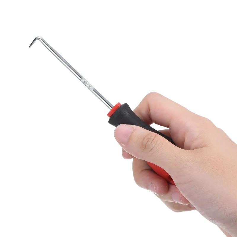 O-Ring 90 Degree Pick 150mm, 2 Pcs Oil Seal Gasket Precision Screwdriver Puller Remover Removal Tool, Red