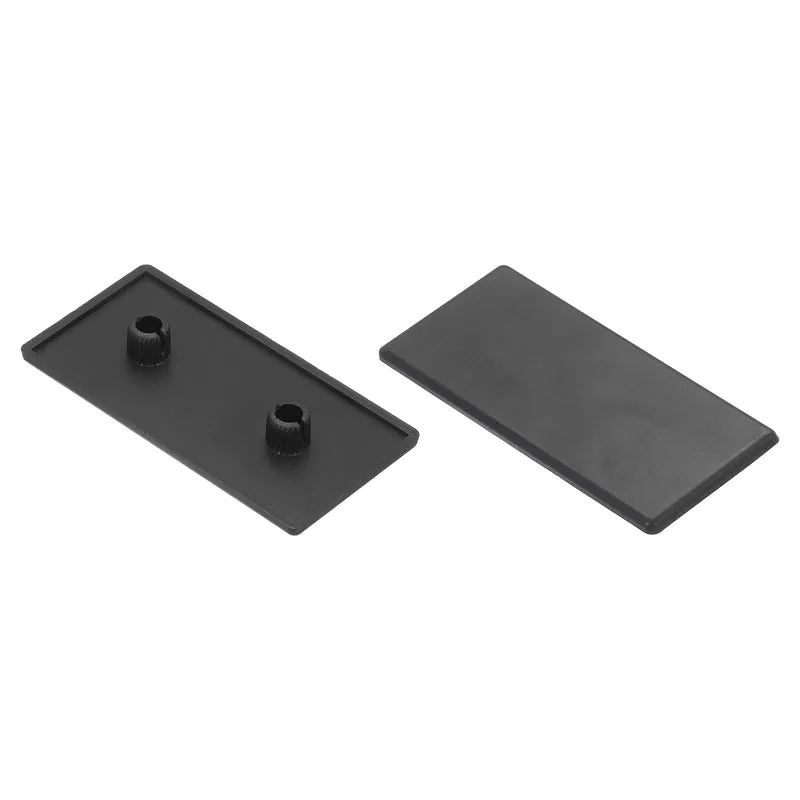 10Pcs Standard Plastic Rectangle Aluminum Extrusion End Cap Black 90x45mm for Trolley, Fish Tank Rack, Storage Rack