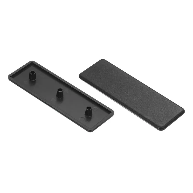10Pcs Standard Plastic Rectangle Aluminum Extrusion End Cap Black 120x40mm for Trolley, Fish Tank Rack, Storage Rack