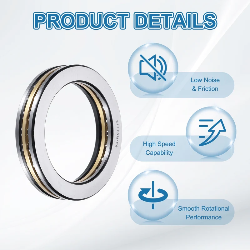 51120M Thrust Ball Bearing, Flat Axial Ball Bearings 100 x 134 x 25.5mm ABEC3