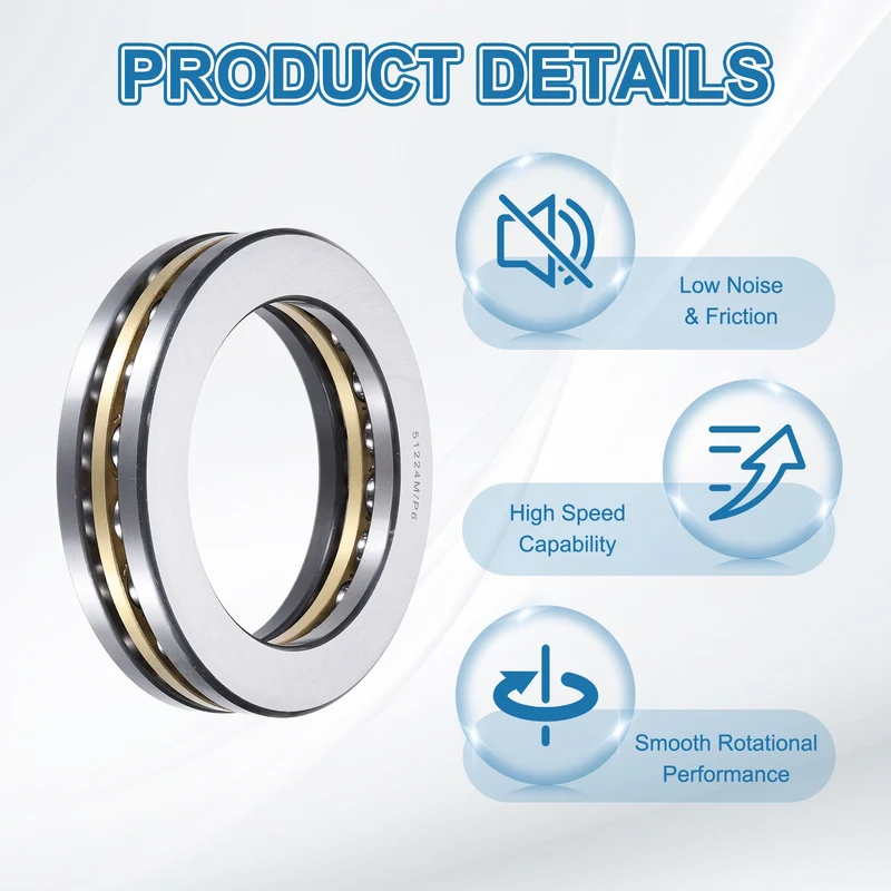 51224M Thrust Ball Bearing, Flat Axial Ball Bearings 120 x 170 x 39mm ABEC3